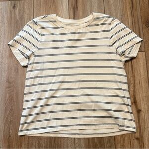 Striped Cream and Black T-Shirt
